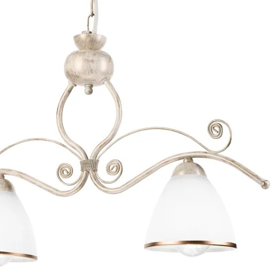 Csillár láncon RETRO 2xE27/60W/230V arany/patinás