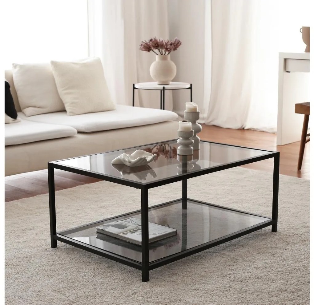 Kávésasztal ASTROSEHPA 40x90 cm fekete