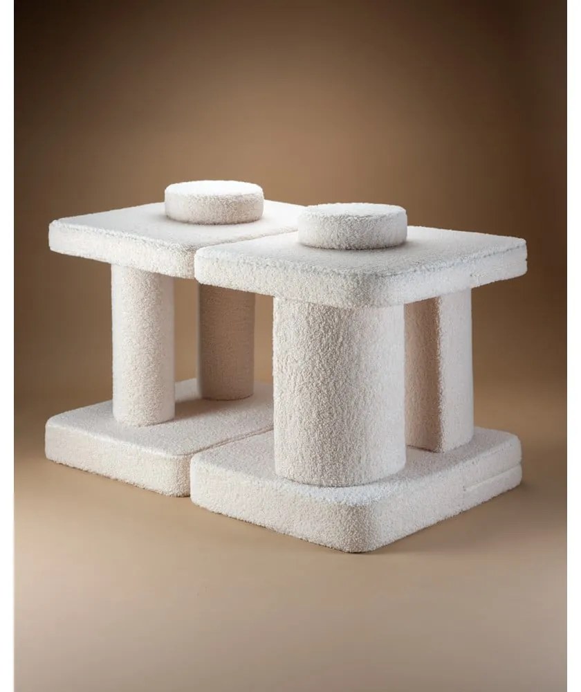 Krémszínű buklé gyerek kanapé 132 cm Settee – Wigiwama