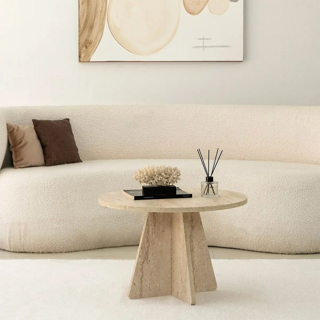 Mushroom Travertine konferenciaasztal
