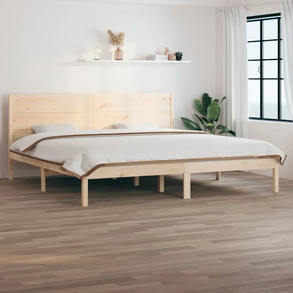 tömör fenyőfa ágy matrac nélkül 200 x 200 cm