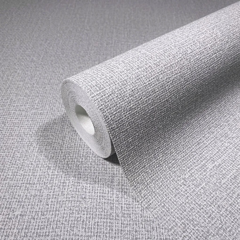 Szürke Vinil Tapéta Dombornyomott Vászon Utánzat Háttér Tapéta