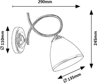 Brilagi - Fali lámpa FRED 1xE27/60W/230V fényes króm