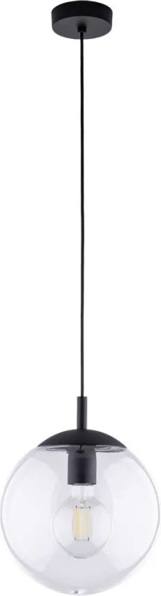 TK LIGHTING 3266 ESME Modern Függesztett Lámpa Fekete, Átlátszó E27 IP20