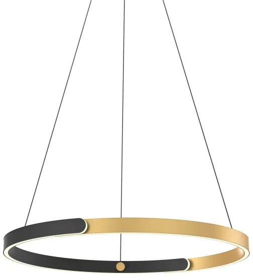 Zuma Line MD4417-1M-3BGD - LINOS LED csillár 30W 230V fekete/arany