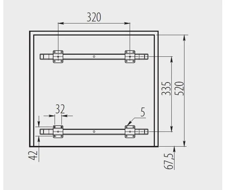 Hulladékgyűjtő GTV Practi Eco 600, szelektív, frontkihúzású, lágy záródás, 34+2*17 L edénnyel, fedéllel