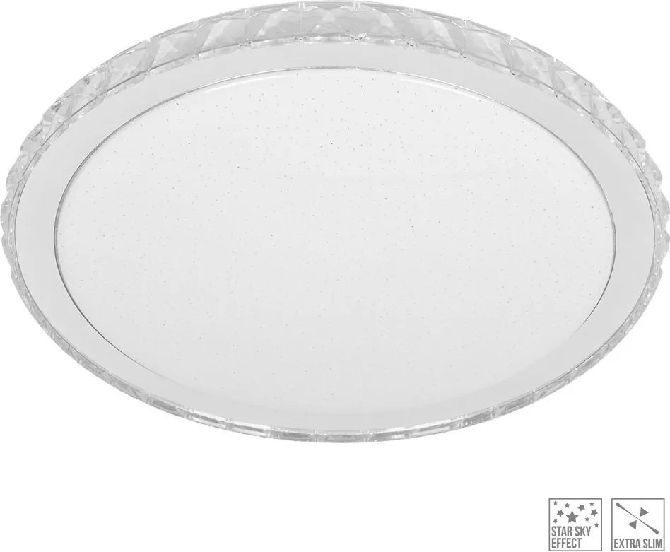 PREZENT 71322 MAYON Ufo Lámpa Fehér, Króm, Átlátszó LED IP20