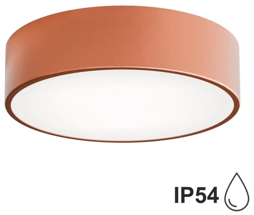 Kültéri mennyezeti lámpa érzékelővel CLEO 2xE27/24W/230V á. 30 cm réz IP54