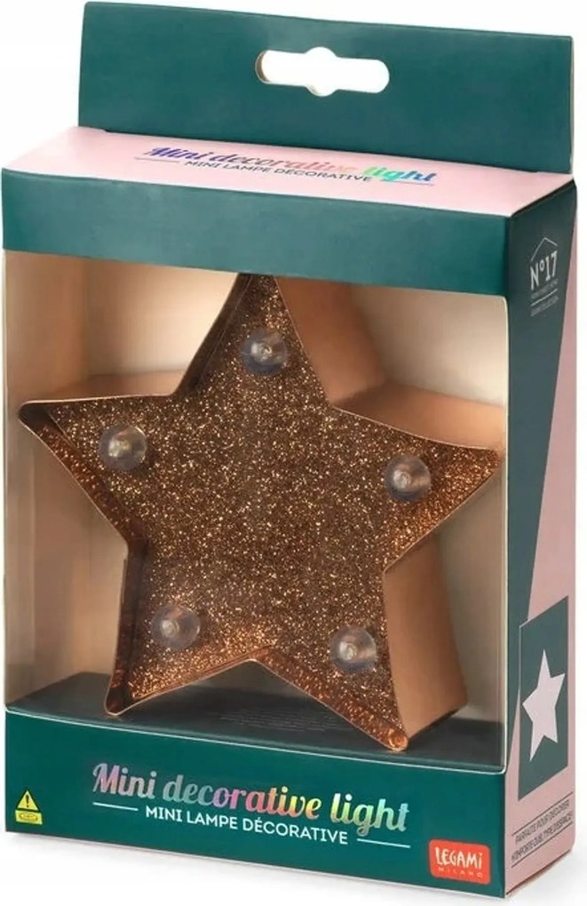 Csillag Mini dekorációs lámpa 10 x 3,3 x 10 cm csillag