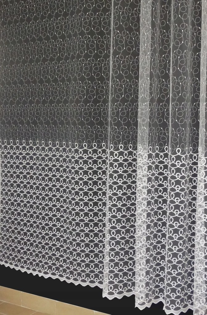 Mg Riwus Napellenző Fehér Hímzés Fehér 280cm Lengyel O,5M