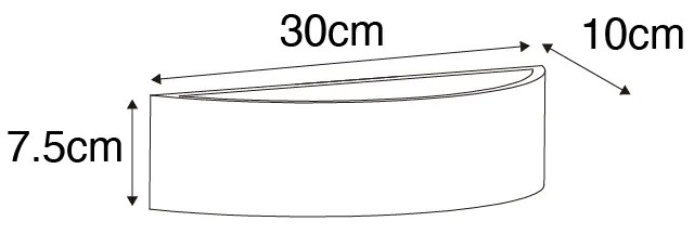 Rusztikus fali lámpa vakolat - Aurel Novo