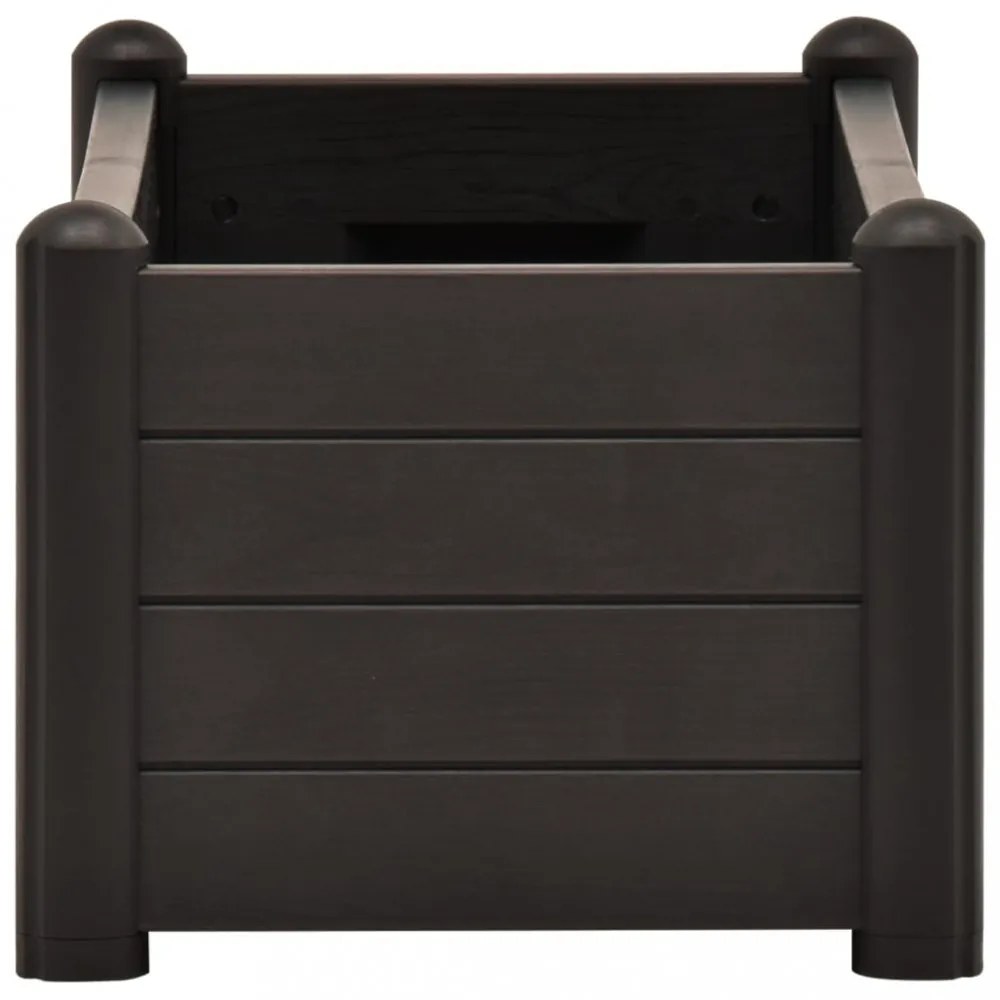 antracitszürke kerti PP magaságyás 100 x 43 x 35 cm