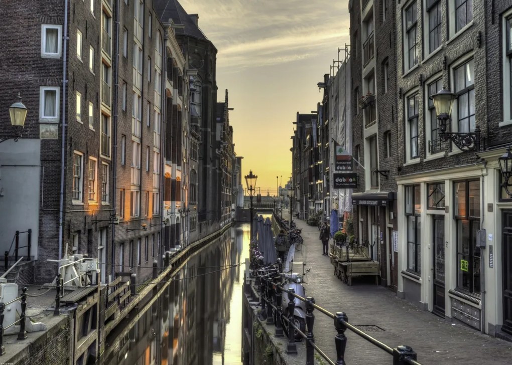 Poszter 70x50cm Csatorna Amszterdam városon át 6, Assaf Frank