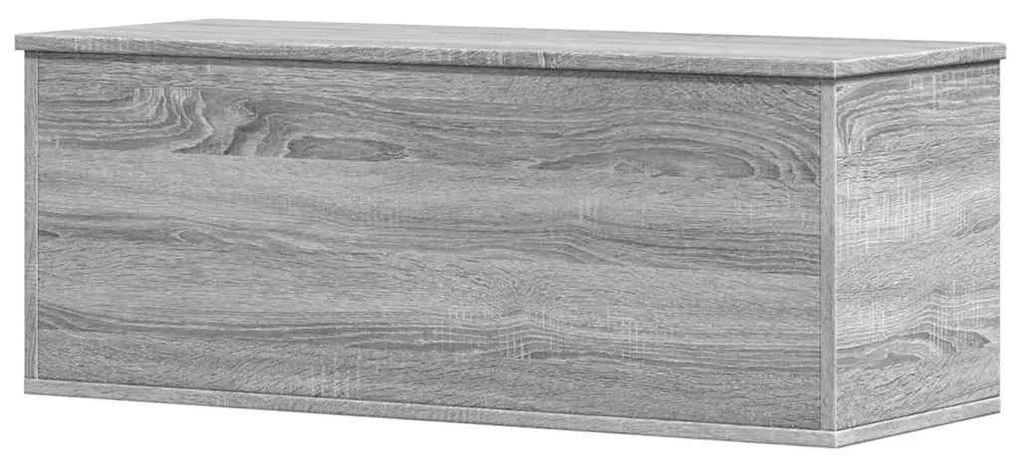 szürke sonoma színű szerelt fa tárolóláda 90 x 35 x 35 cm