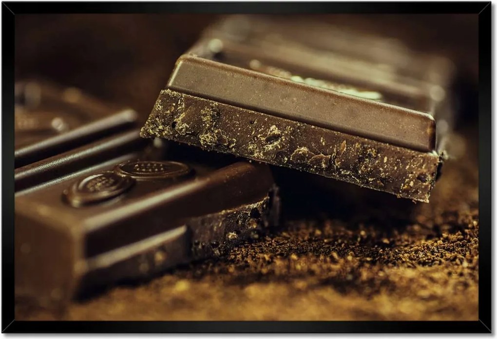 Poszterek keretben 60x40 Keserű csokoládé kockák