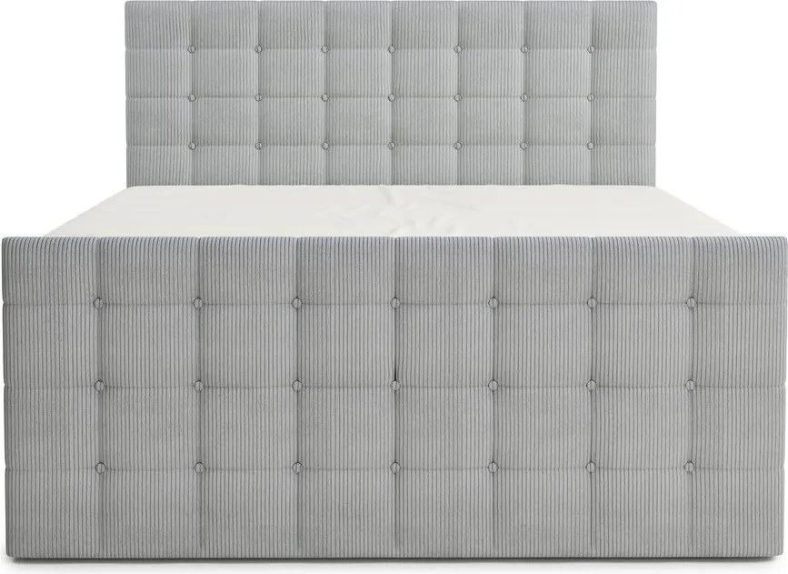 Szürke ágyneműtartós boxspring ágy 160x200 cm Tasca – Maison de Rêve