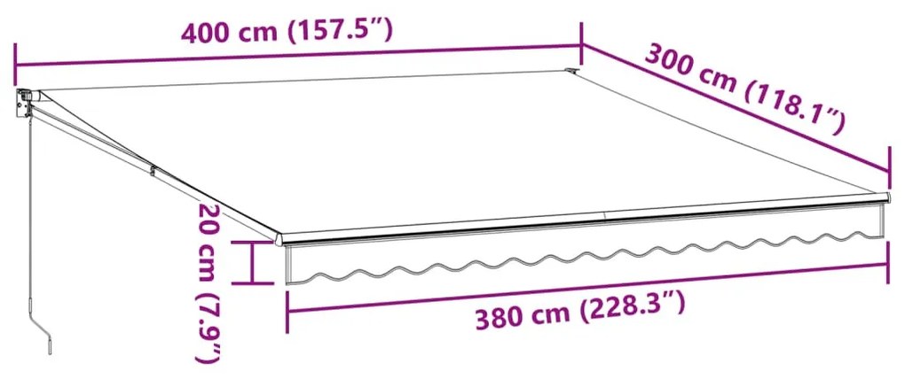 burgundi vörös kézzel kihúzható napellenző 400 x 300 cm