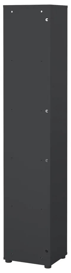 Antracitszürke-natúr színű könyvespolc tölgyfa dekorral 41x205 cm Sign – Tvilum