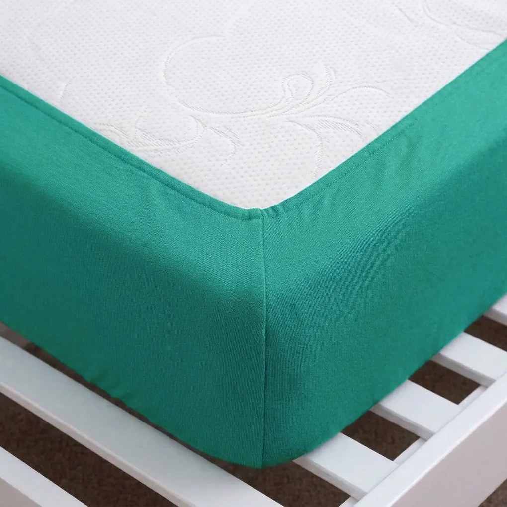 4Home IDEAL jersey lepedő zöld türkiz, 140–160 x 200 cm, 140–160 x 200 cm