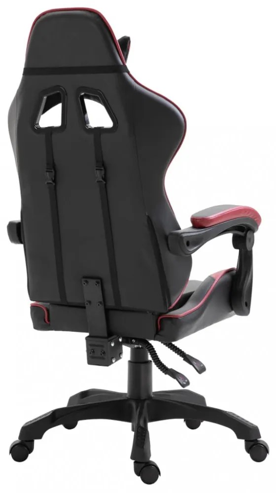 bordó műbőr gamer szék