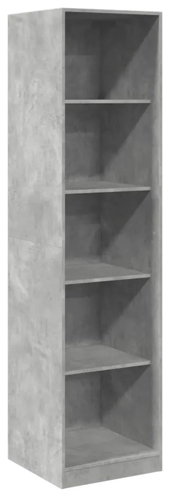 betonszürke szerelt fa ruhásszekrény 50 x 50 x 200 cm