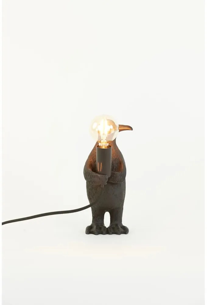 Matt fekete asztali lámpa (magasság 24 cm) Penguin – Light &amp; Living
