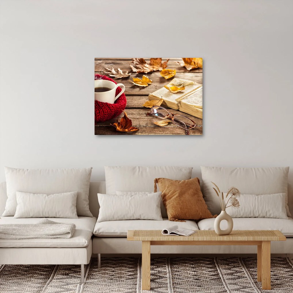 Kép - Őszi csésze tea (70x50 cm)