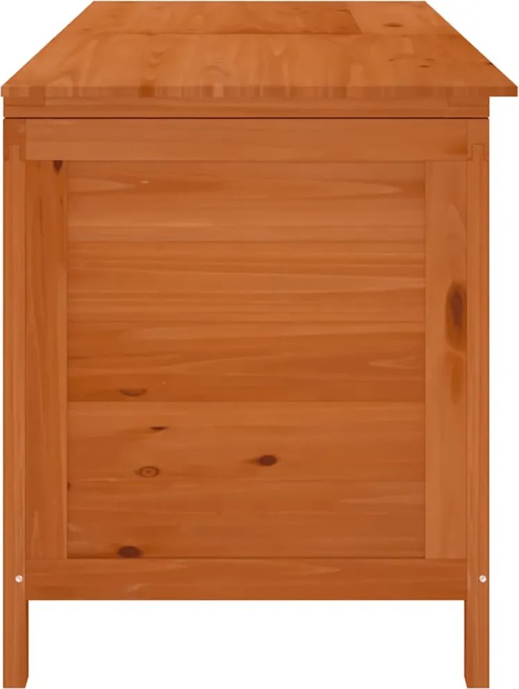 vidaXL barna tömör fenyőfa kerti tárolóláda 150 x 50 x 56,5 cm