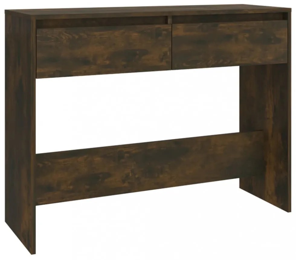füstös tölgy színű szerelt fa tálalóasztal 100x35x76,5 cm
