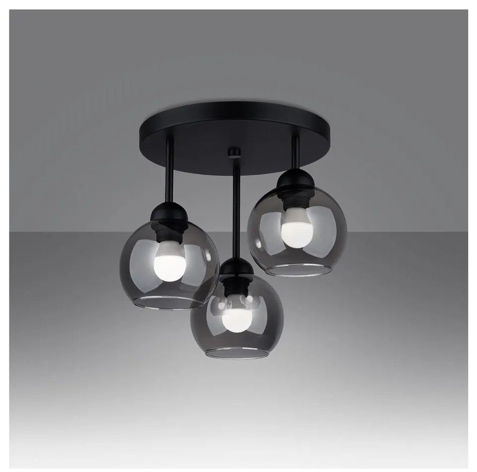 Fekete mennyezeti lámpa ø 15 cm Grande – Sollux