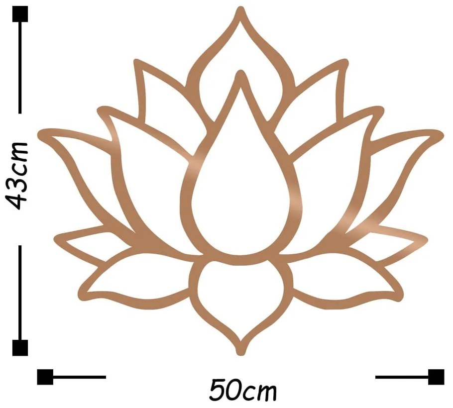 Lotus aranyszínű fali dekoráció - Wallity