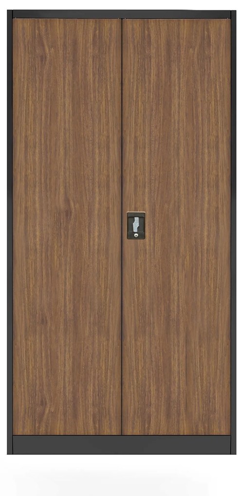 Set 4x fém iratszekrény JAN H, 900 x 1950 x 400 mm, Eco Design: antracit/ dió