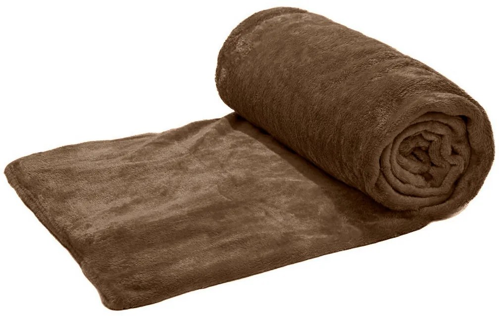 VIOLET 2db sötétbarna mikroplüss takaró 150x200 cm