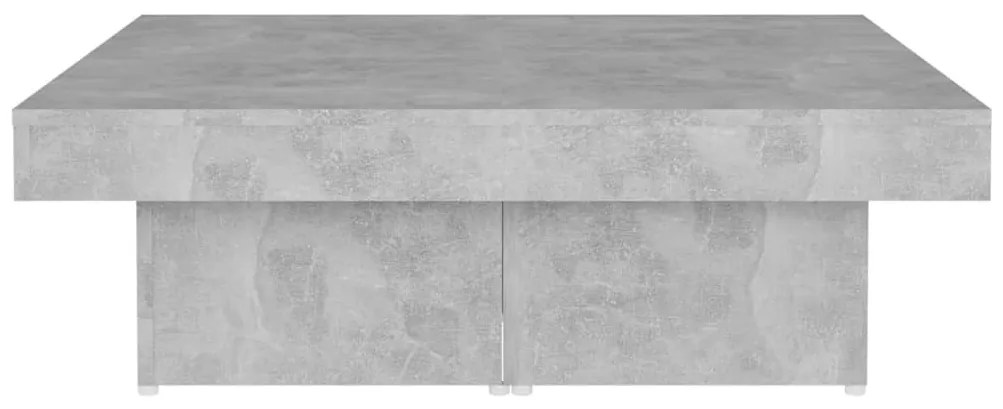 Betonszürke szerelt fa dohányzóasztal 90 x 90 x 28 cm