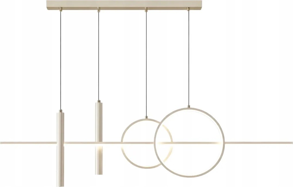 Linet Plus függőlámpa 120 cm lineáris Led 40 W modern stílus fehér