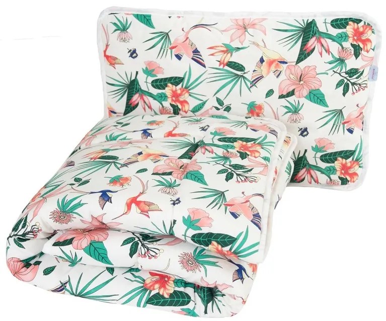 Virág mintás gyerek paplan párna  szett, 100 x 135 cm, 40 x 60 cm