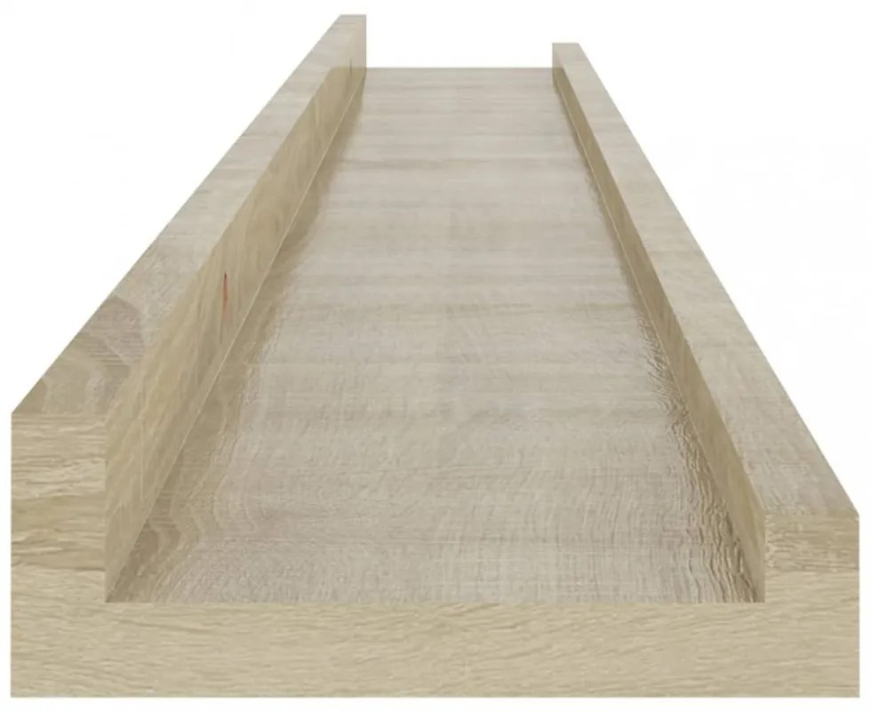 2 db sonoma tölgyfa fali polc 80 x 9 x 3 cm