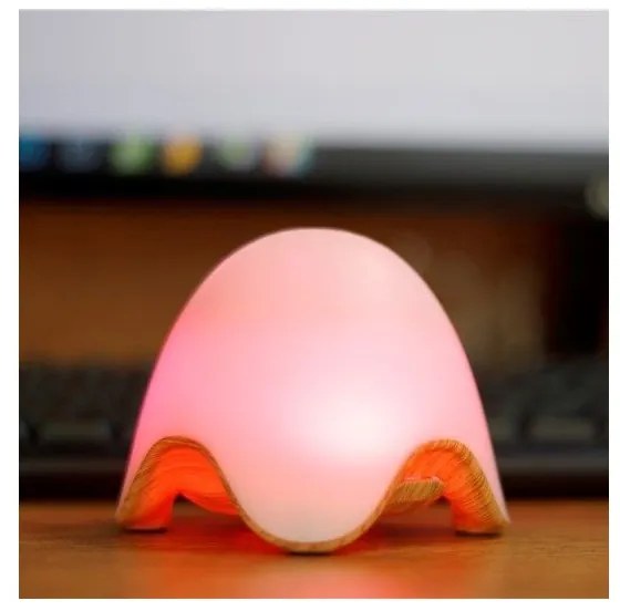 Mini ultrahangos aromadiffúzor világos fa mintával