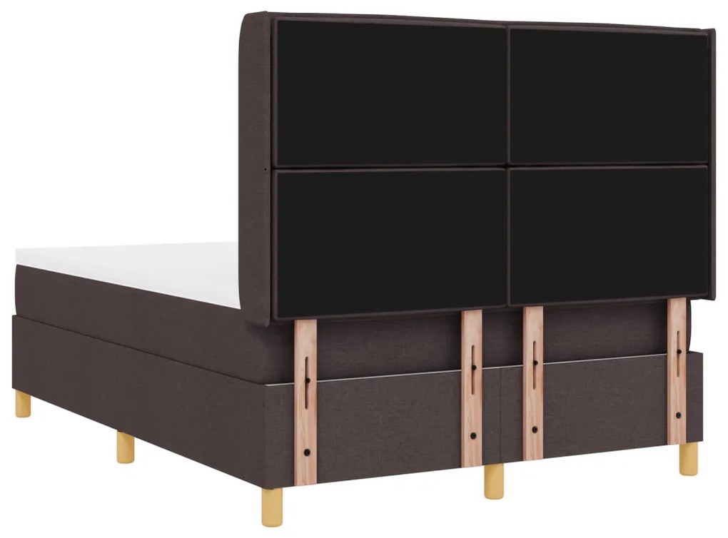 Boxspringágy Matraceval Sötétbarna 140x190 cm Szövet