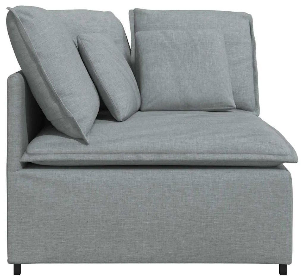 világosszürke moduláris kanapé sarokmodul párnákkal 100 cm