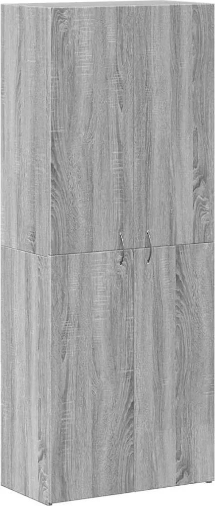 vidaXL szürke sonoma színű szerelt fa irattartó szekrény 60x32x153 cm