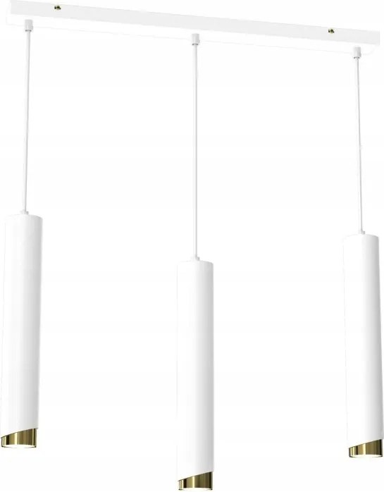 Függőlámpa Auroraluxe Gold Fehér Modern Mennyezeti Cső Nappali 3xGU10