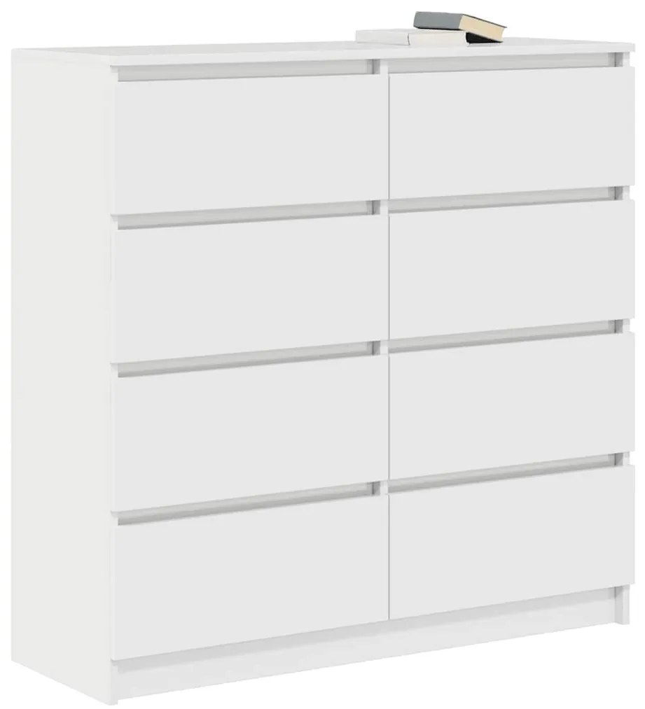 fehér szerelt fa tálalóasztal 100x35x99 cm