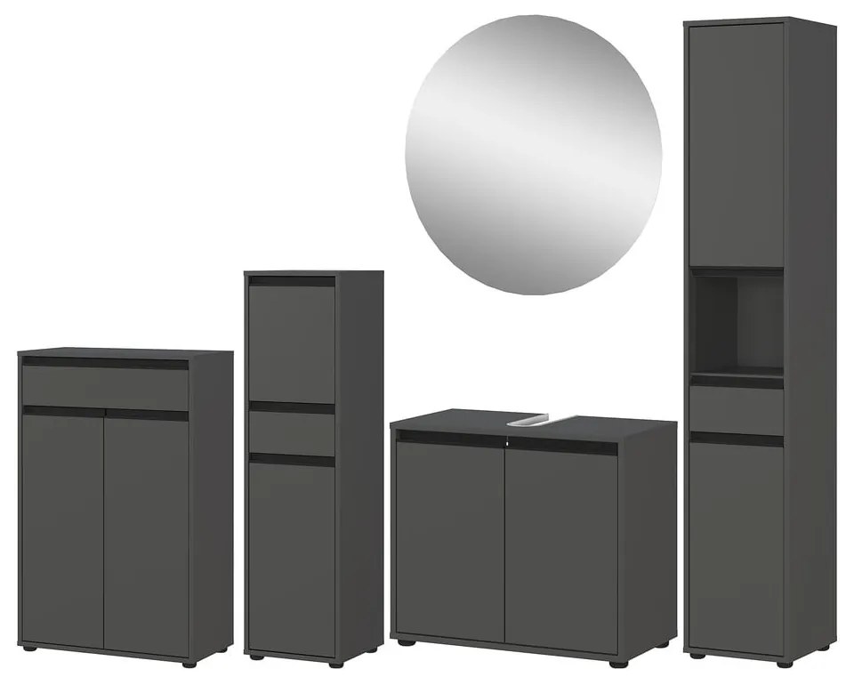 Antracitszürke fürdőszoba bútor szett Lemont – Germania