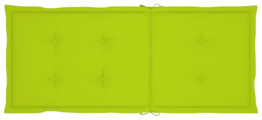 4 db tömör tíkfa kerti szék élénkzöld párnákkal