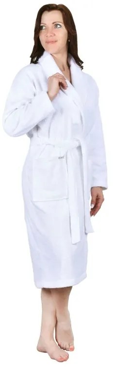 EMI fehér színű női frottír fürdőköpeny, M