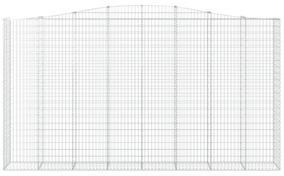 4 db íves horganyzott vas gabion kosár 400x50x220/240 cm