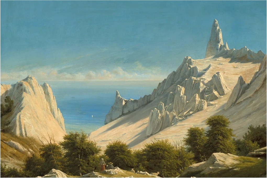 Kép - Georg Emil Libert, View of Sommerspiret, the Cliffs of Møn, reprodukciók (90x60 cm)