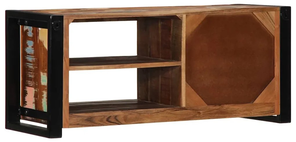 TV szekrény 80x30x35 cm tömörfa, újrahasznosított fa