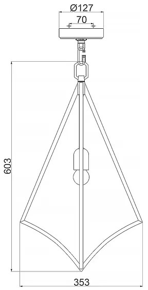 Feiss FE-NICO-P-M-BB - Csillár láncon NICO 1xE27/60W/230V